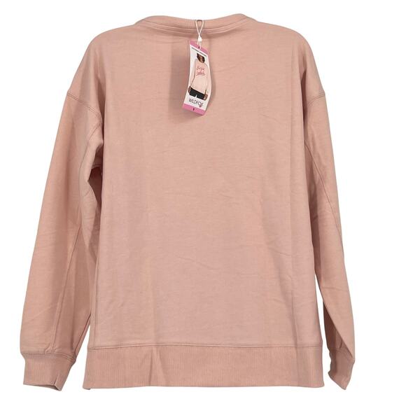 Wild Fox But Cocktails First Statement Sweatshirt in Rose Pink Size Small - Picture 2 of 6